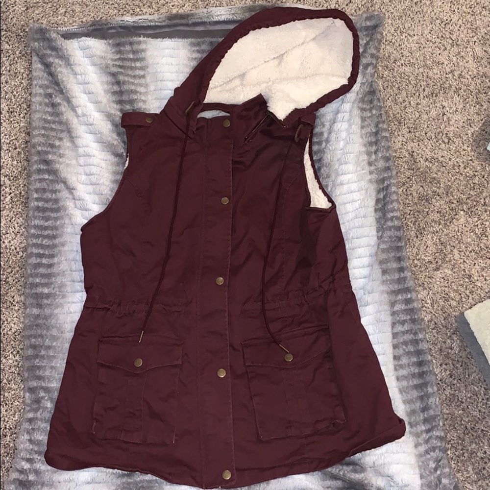 Fur lined vest